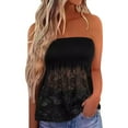 thumbnail image 1 of Julycc Womens Summer Off Shoulder Leopard Print Bandeau Strapless Blouse Tops, 1 of 2
