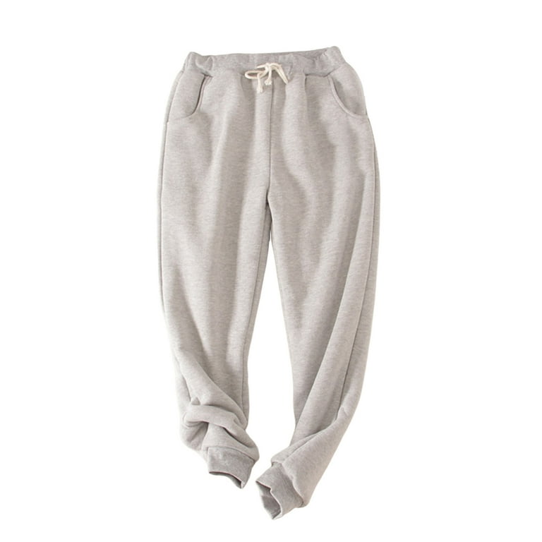 Julycc Womens Thermal Sherpa Fleece Lined Joggers Pants Drawstring