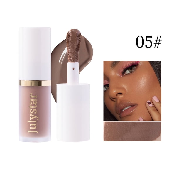 Julystar Dewy Liquid Cheek Blush, Shimmery Illuminator Highlighter & Matte Sculpt Contour Liquid, All-in-One Eye Lip Cheek Makeup