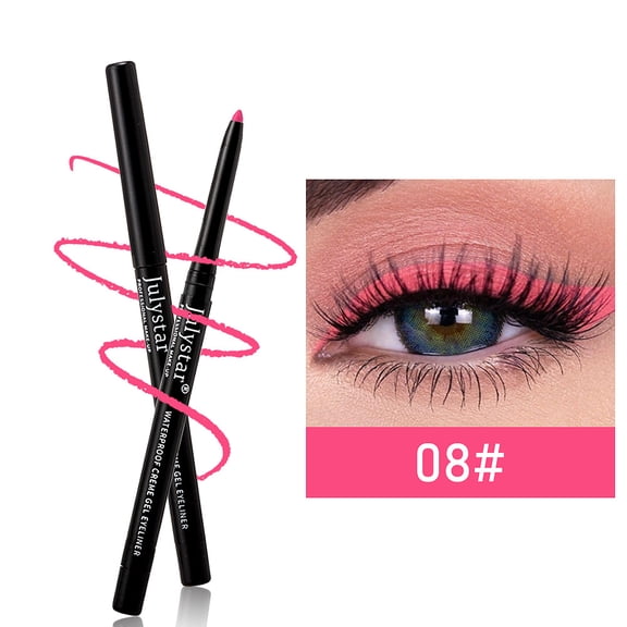 Julystar Fengcai Colored Eyeliner Gel Set, soft and smooth, waterproof and long-lasting, suitable for everyday use and convenient for travel