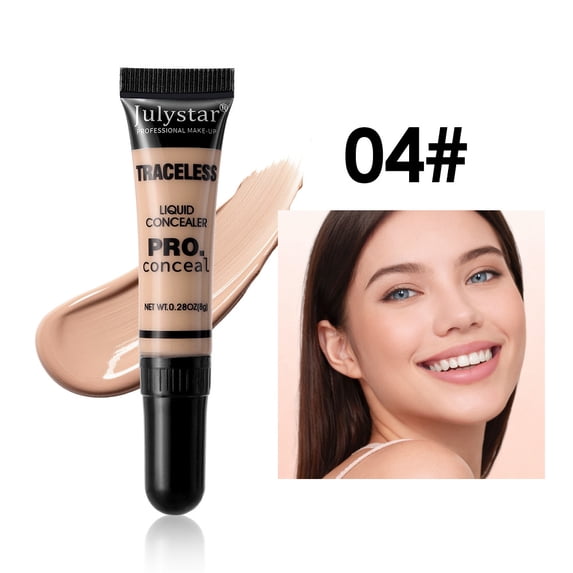 Julystar High-Coverage Liquid Concealer, Hydrating Longwear Waterproof, Multi Shades for Dark Spots & Contour