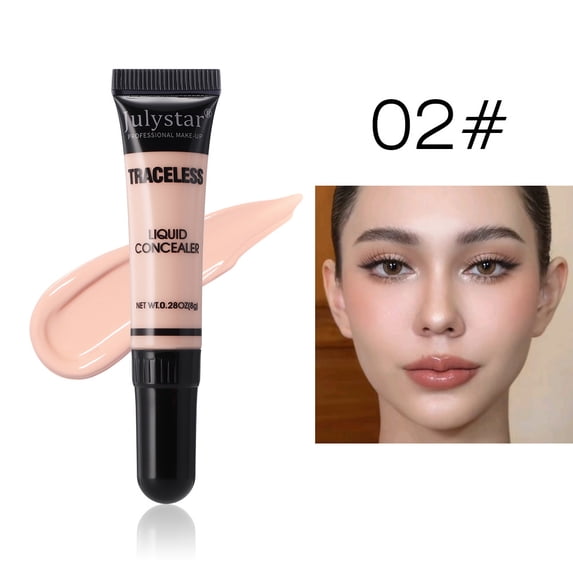 Julystar High-Coverage Liquid Concealer, Hydrating Longwear Waterproof, Multi Shades for Dark Spots & Contour