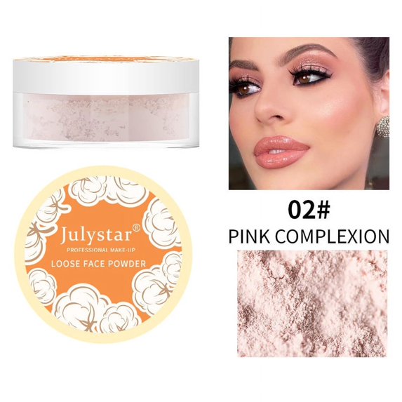 Julystar Matte Loose Setting Powder, Oil Control Waterproof Sweatproof, Soft-Focus Pore Blur Longwear Makeup, 3 Shades for Contouring & Daily Use