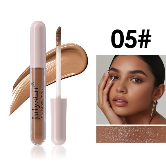 Julystar Multi-Color Liquid Concealer, 12H Waterproof Sweatproof Buildable Cream, Covers Spots Dark Circles & Tattoos for Everyday Skin Makeup