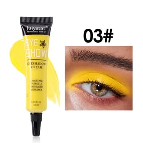 Julystar Multifunctional Neon Cream Eyeshadow, High Pigment Smooth Blendable Waterproof Long Wear for Eye Face Lip, Party Cosplay Makeup