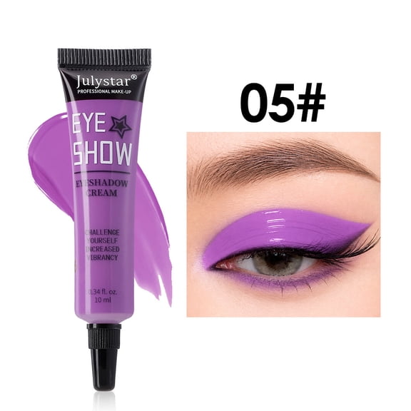Julystar Multifunctional Neon Cream Eyeshadow, High Pigment Smooth Blendable Waterproof Long Wear for Eye Face Lip, Party Cosplay Makeup