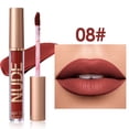 thumbnail image 1 of Julystar Nude Matte Liquid Lipstick, Rich Burgundy Waterproof Long Lasting Lip Gloss, Non-Stick Cup High Pigment Velvet Lip Makeup, 1 of 10