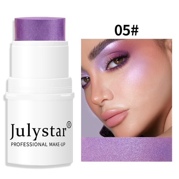 Julystar Shimmer Blush Stick – Use as Blush, Highlighter, Contour or Eyeshadow – Buildable Natural Finish