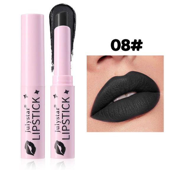 Julystar Velvet Matte Retractable Lipstick, 8 Shades Long Lasting Transfer Proof, Moisturizing Non-Drying Creamy Lip Color for Daily & Halloween Parties