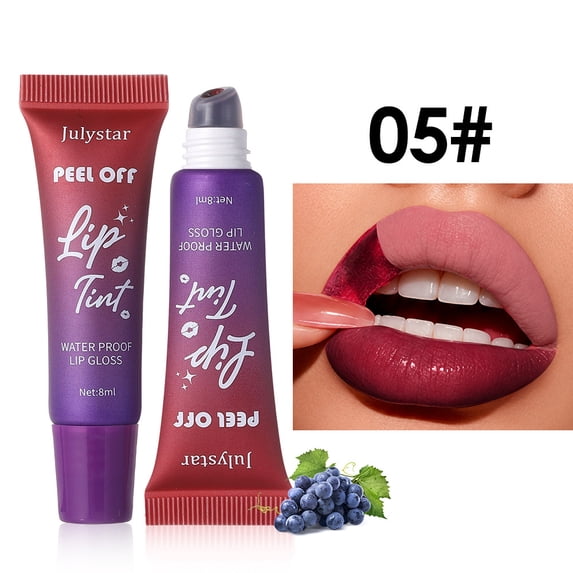 Julystar waterproof peel-off liquid lipstick, long-lasting matte base easy to remove, smudge-proof and non-transfer, perfect for everyday wear on all skin tones
