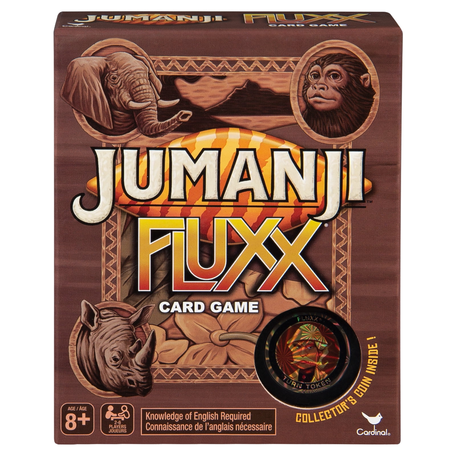 Jumanji Fluxx Card Game with Collector's Coin