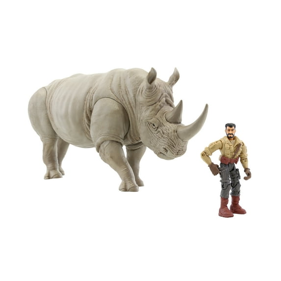 Jumanji - Moving Animal With Figure - Charging Rhino Style