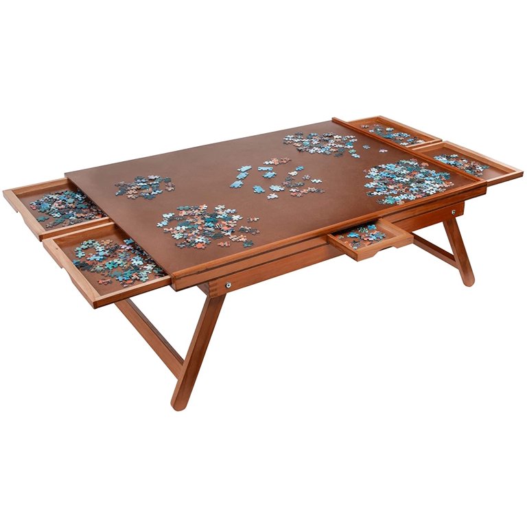 Jumbl 27” x 35” Wooden 1500-Piece Puzzle Table - 20624735
