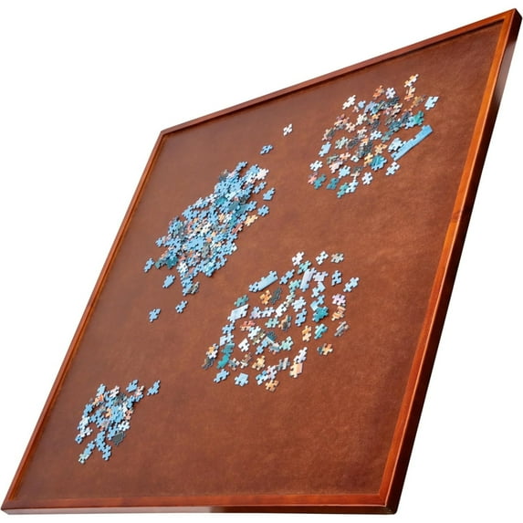 Jumbl 1500-Piece Wooden Jigsaw Puzzle Table, 35" x 35" with 360° Rotation