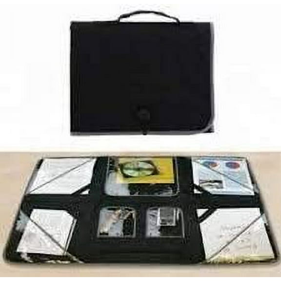 Jumbl 34" Portable And Foldable Organizer Workstation - Black