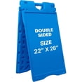 thumbnail image 1 of Jumbl A Frame Sandwich Board – 22 x 28" Display Sidewalk Sign with PVC Sign Protector (Blue), 1 of 5