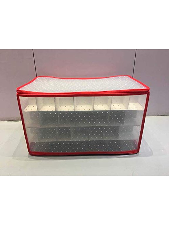 Christmas Ornament Storage Organizer with Dividers Holds 112 Ornaments