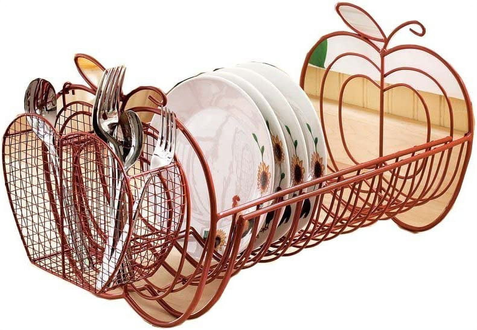 JUMBL Expandable Apple Dish Rack - Durable Kitchen Organizer
