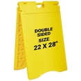 thumbnail image 1 of Jumbl A Frame Sandwich Board – 22 x 28” Display Sidewalk Sign with PVC Sign Protector (Yellow), 1 of 8