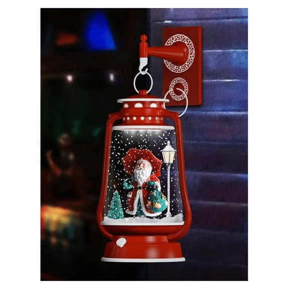 Jumbl Snowing Santa LED Lighted Musical Christmas Street Lamp