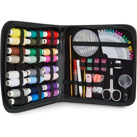JumblCrafts Starter Travel Sewing Kit W/Multicolored Thread & Sewing Supplies