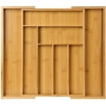 thumbnail image 1 of JumblWare Bamboo Drawer Organizer and Extendable Kitchen Silverware Organizer, 1 of 6
