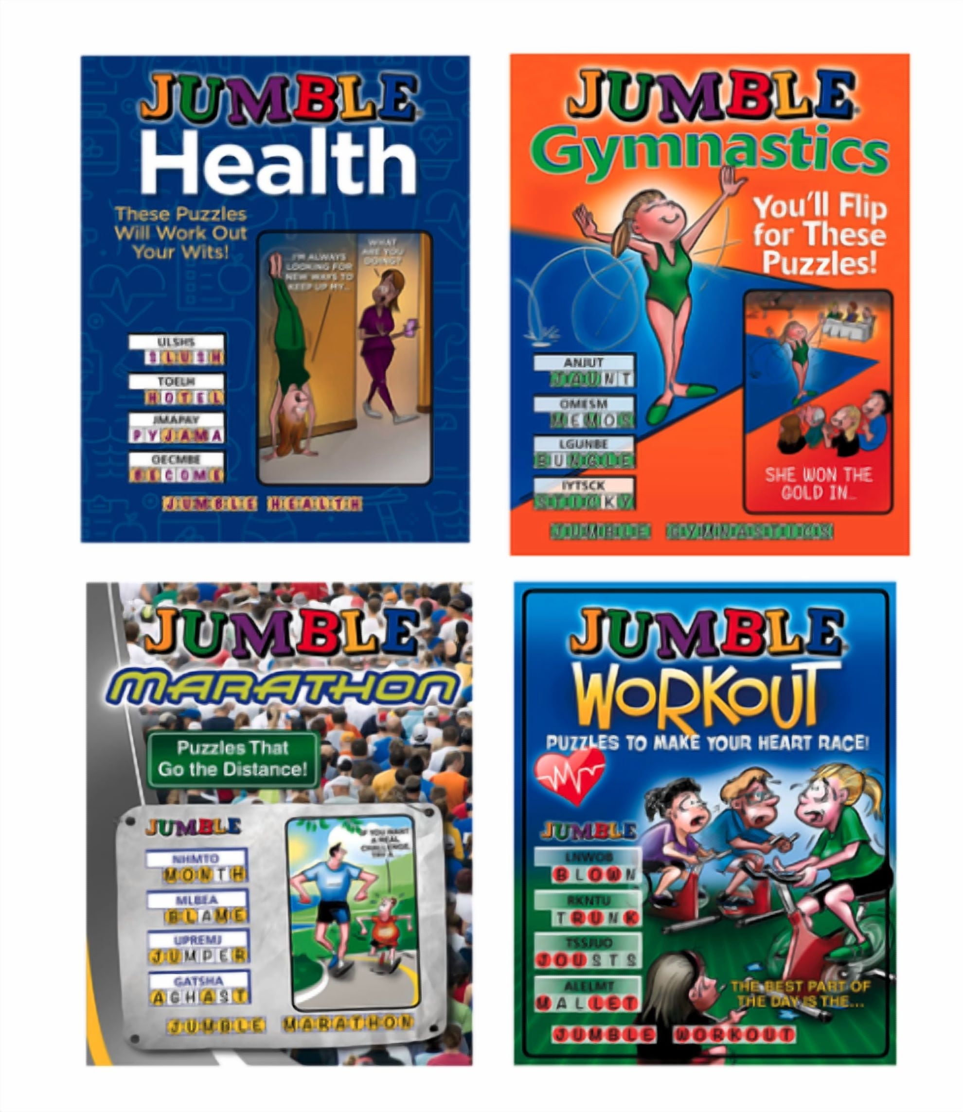 Jumble Puzzle Set: Jumble Health; Jumble Gymnastics; Jumble Marathon ...