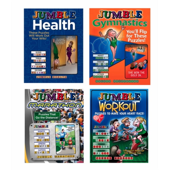 Jumble Puzzle Set: Jumble Health; Jumble Gymnastics; Jumble Marathon ...