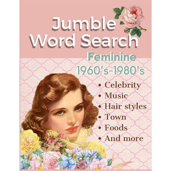 Jumble word search: Trivia games puzzle books for adult seniors large print 60's 70's 80's Fashion (Paperback) by Sutima Creative