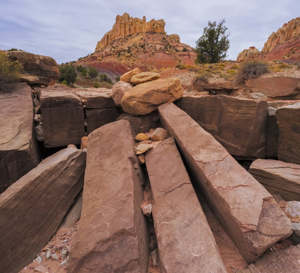 Jumbled slabs below King Bench Grand Staircase-Escalante National Monument Utah USA Canvas Art - Panoramic Images (24 x 24)