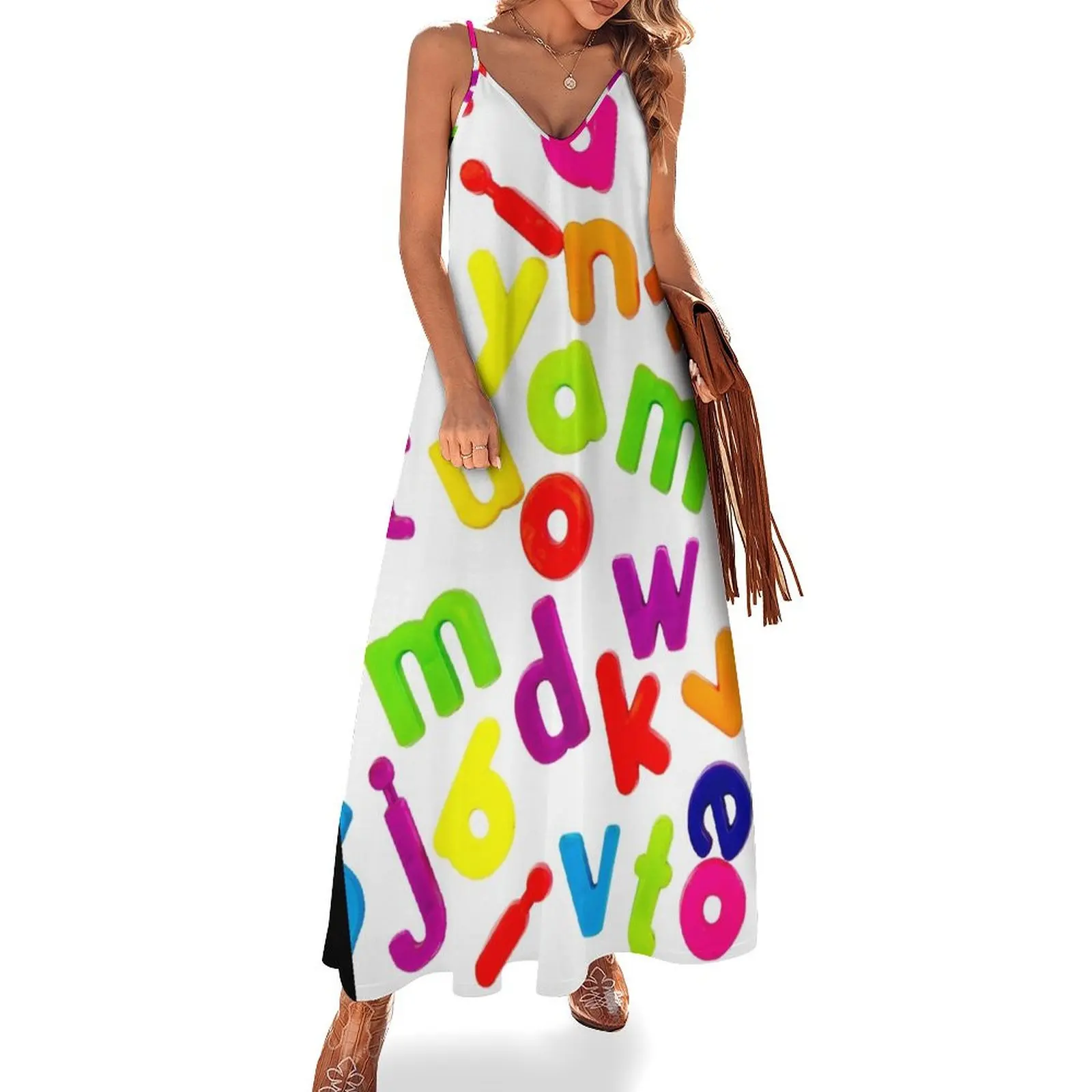 Sprayed Letters Loose Dress