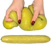 Jumbo 11" Giant Pickle Squishy Toy, Premium Memory Foam Slow Rising Realistic Food Squeeze Toy, Funny Stress Relief Sensory Fidget Toy Fun Gag Gift & Desk Accessory