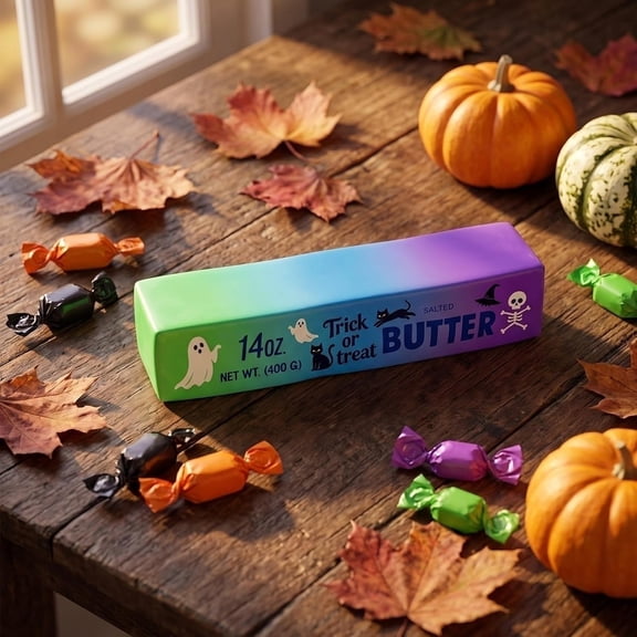 Jumbo Halloween Butter Squishy, Giant Squishies Butter 14 OZ, Slow Rising Squeeze, Large Soft Fidget for Anxiety & Sensory Stress Relief Party Favors