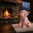 thumbnail image 1 of Jumbo 20 Inch Pink Cow Plush Animal: Sweet Highland Cow Design for Valentines Celebration, 1 of 6