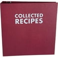 thumbnail image 1 of Meadowsweet Kitchens 115" x 115" 325" D-Ring Binder with 12 Tab Dividers & Labels, Burgundy, 1 of 9