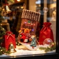 thumbnail image 1 of Jumbo 3D Christmas Stockings, Light‑up Christmas Stocking, Large Xmas Stocking with 3D Character Appliques & LED Lights, Vintage Hanging Gift Sack for Fireplace Mantel Home Holiday Decoration, 1 of 7
