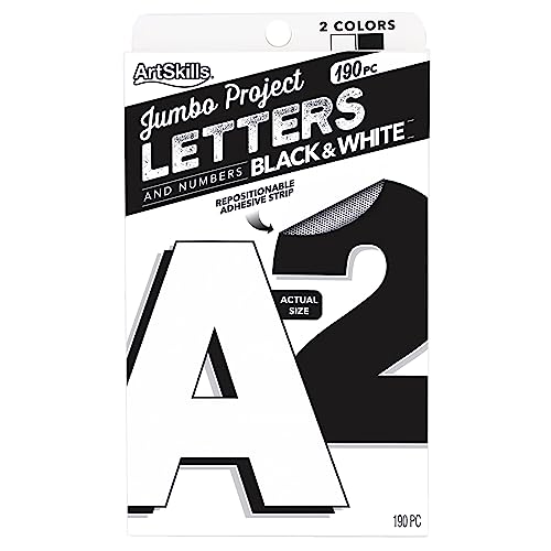 Jumbo 4 Paper Poster Numbers and Letters for Crafts and Projects in
