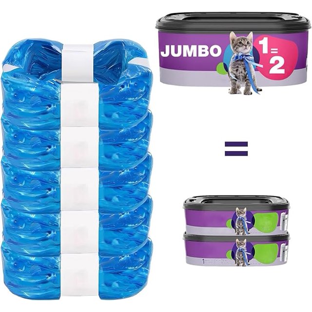Jumbo 5Pack Jumbo Cat Litter Refill Bags Compatible with Litter Cat