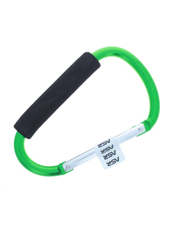 7 Inch Jumbo Aluminum Carabiner Hiking Cushion Grip - Green
