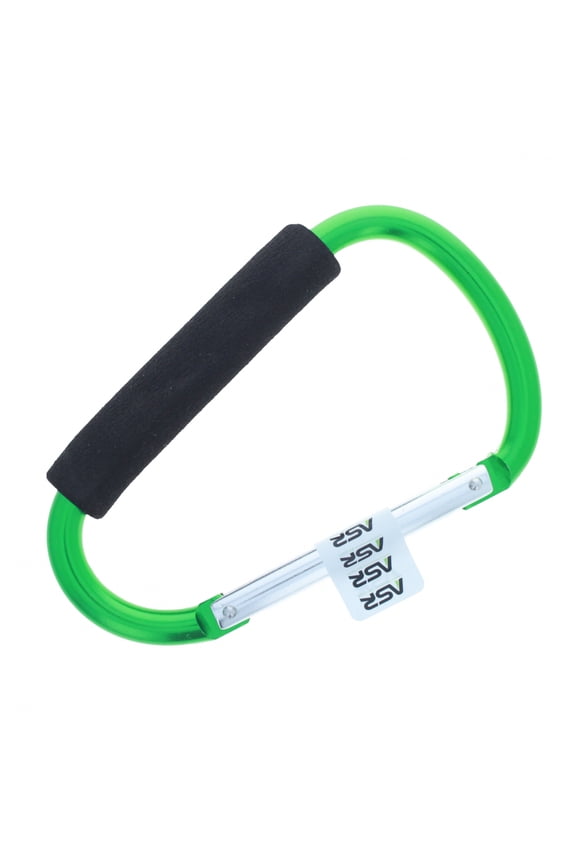 7 Inch Jumbo Aluminum Carabiner Hiking Cushion Grip - Green