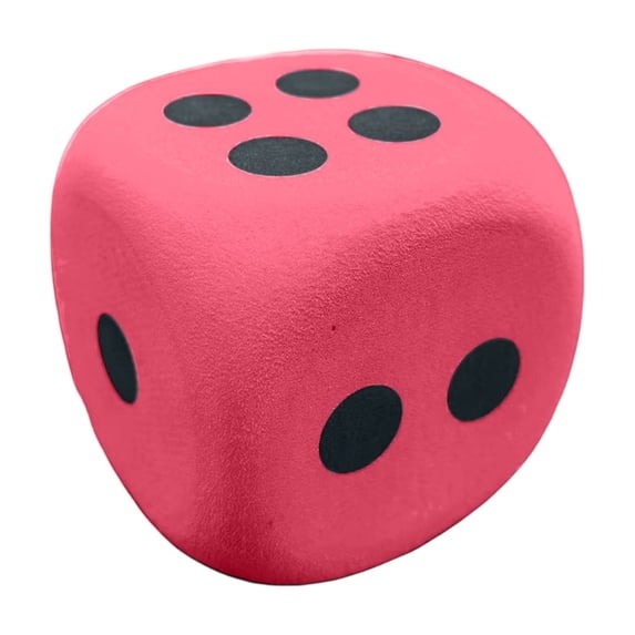 Jumbo 6 Sided Game Dice Individually Wrapped Oversized Party Favor for Events 3in Red