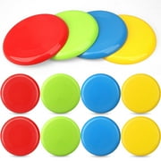Jumbo 8" Flying Disc Toys, 8 Pack Flying Saucer Sport Yard Disc Toy for Outdoor Beach Accessories Backyard Lawn Park, Sturdy ABS Sports Toy for Boys Girls Teens