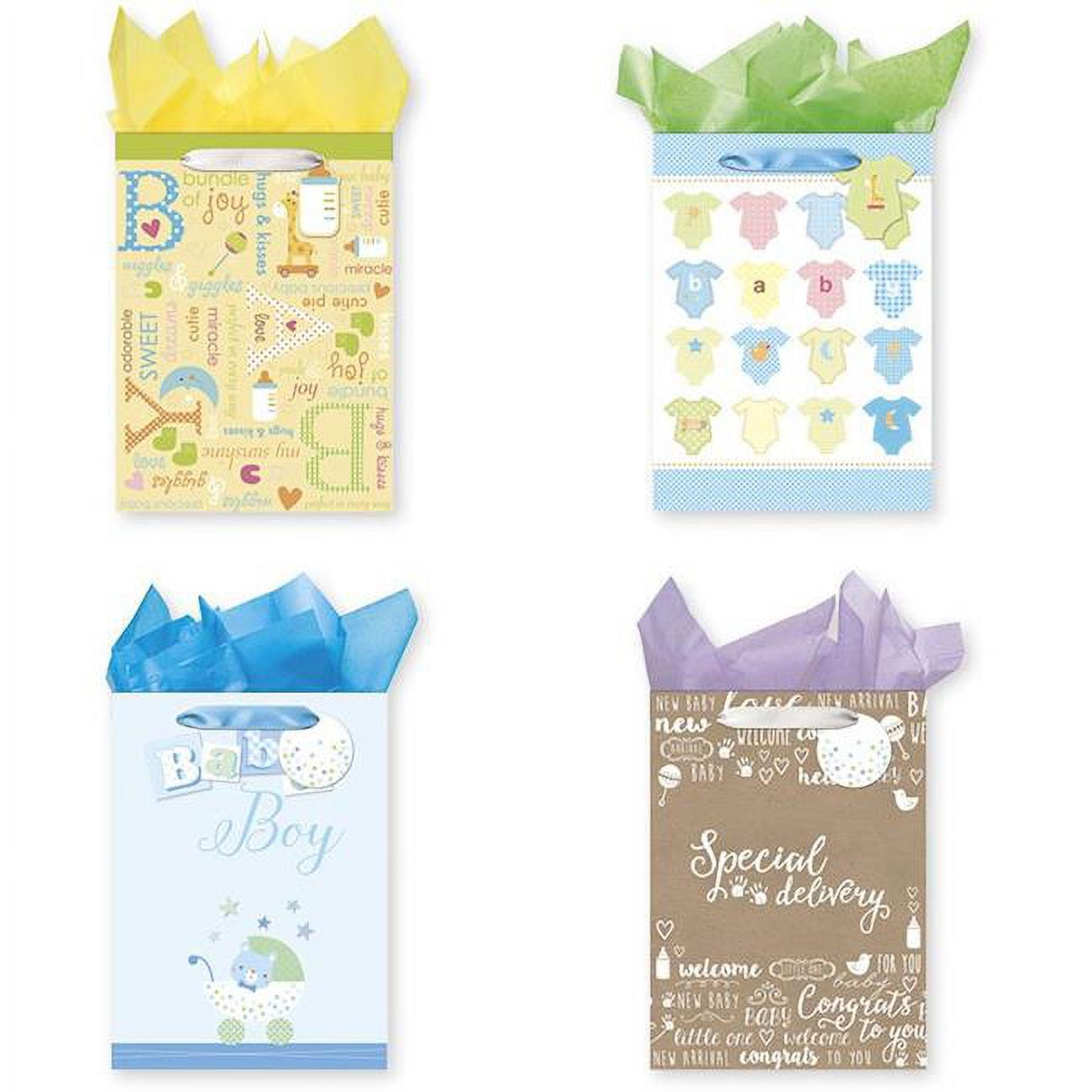 Jumbo Baby Boy Gift Bags 48 Units