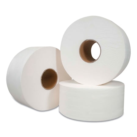 Jumbo Bath Tissue, Septic Safe, 2-Ply, White, 750 Ft, 12 Rolls/carton | Bundle of 5 Cartons