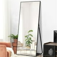 thumbnail image 1 of Jumbo Black Full Length Standing Mirror, Clear, 1 of 1