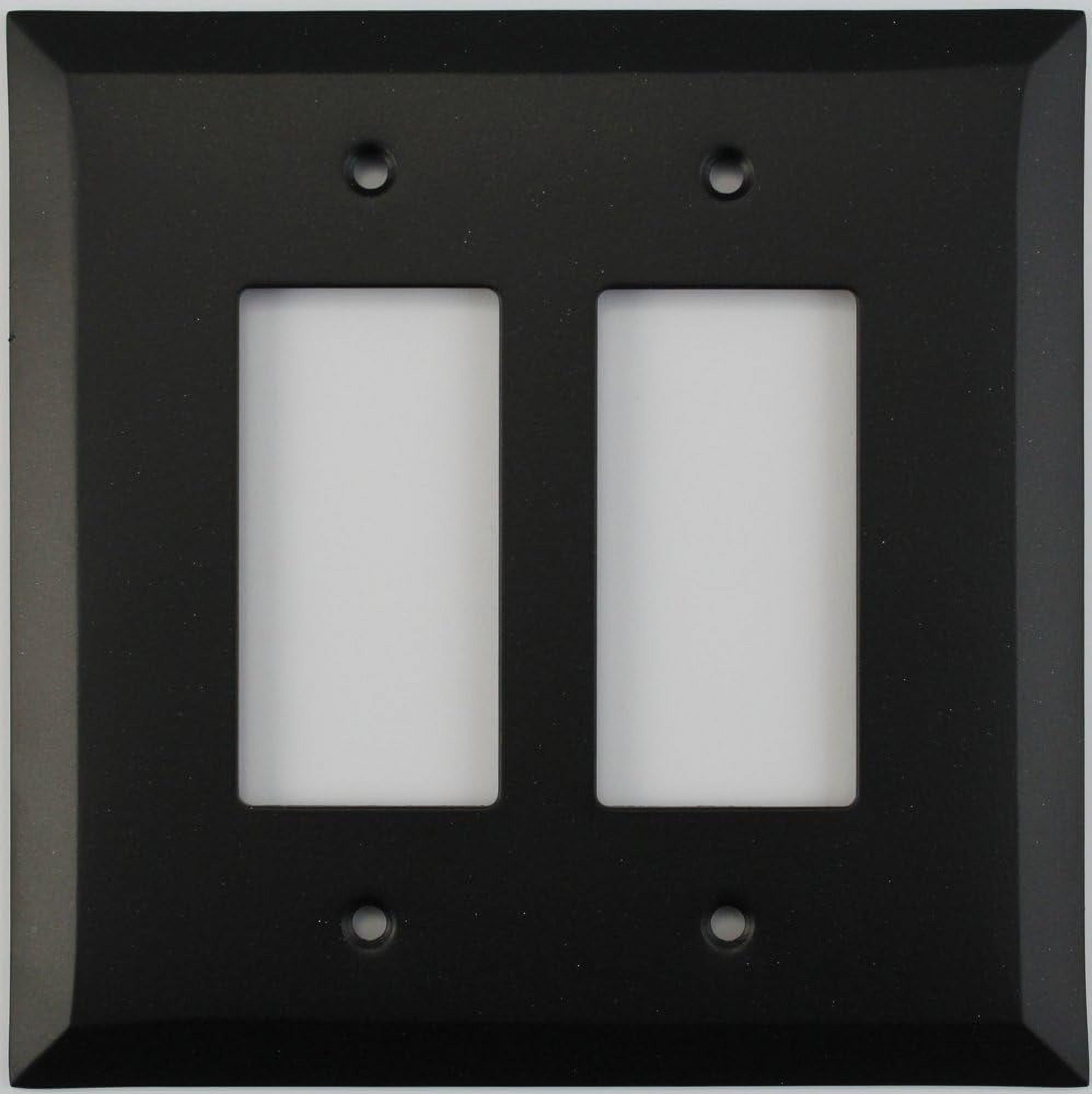 Jumbo Black Switch Plates (2 Gang GFCI/Rocker Opening)