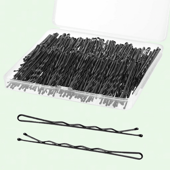 Jumbo Bobby Pins Black, 200Pcs 2.75" Long Bobby Hair Pins for Thick Hair, with Storage Box