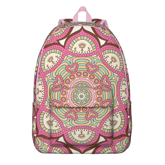 Jumbo Boho Mandala Backpack for Women Men, Extra Large Laptop Compartment Bookbag, Durable College School Supply for Work Commute, Great Gift