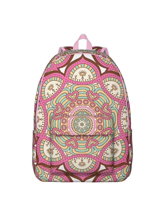 Jumbo Boho Mandala Backpack for Women Men, Extra Large Laptop Compartment Bookbag, Durable College School Supply for Work Commute, Great Gift