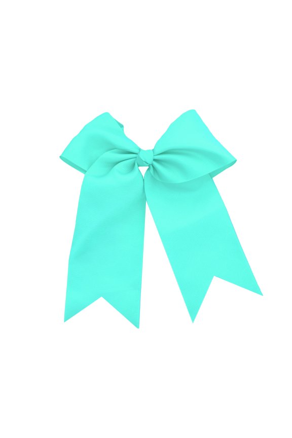 Jumbo Bow Clip with Tails (Aqua)